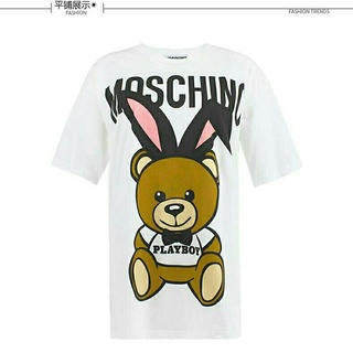 [Moschino] Moschino/ เสื้อยืดคอกลม ผ้าฝ้าย พิมพ์ลายหมี กระต่าย สําหรับผู้หญิง และผู้ชาย
S-5XL