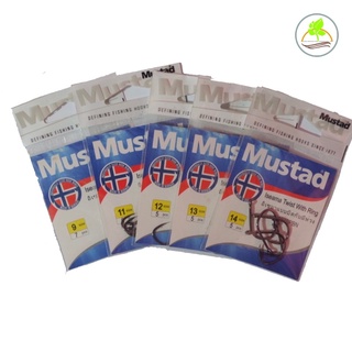 ‼️เบ็ดตกปลา🦈 Mustad อิเซมาเเบบบิดมีห่วง รุ่น10903SPBN เบอร์9,11,12,13,14 (มี5เเบบให้เลือก)