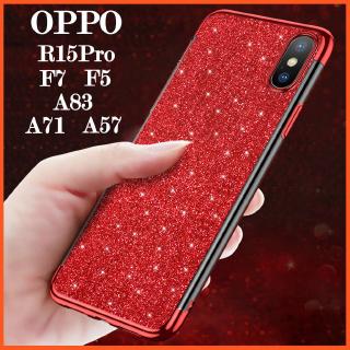 เคสโทรศัพท์เคสโทรศัพท์มือถือลายกลิตเตอร์สําหรับ Oppo F 7 Youth A 3s A 83 F 5 A 73 A 1 A 71