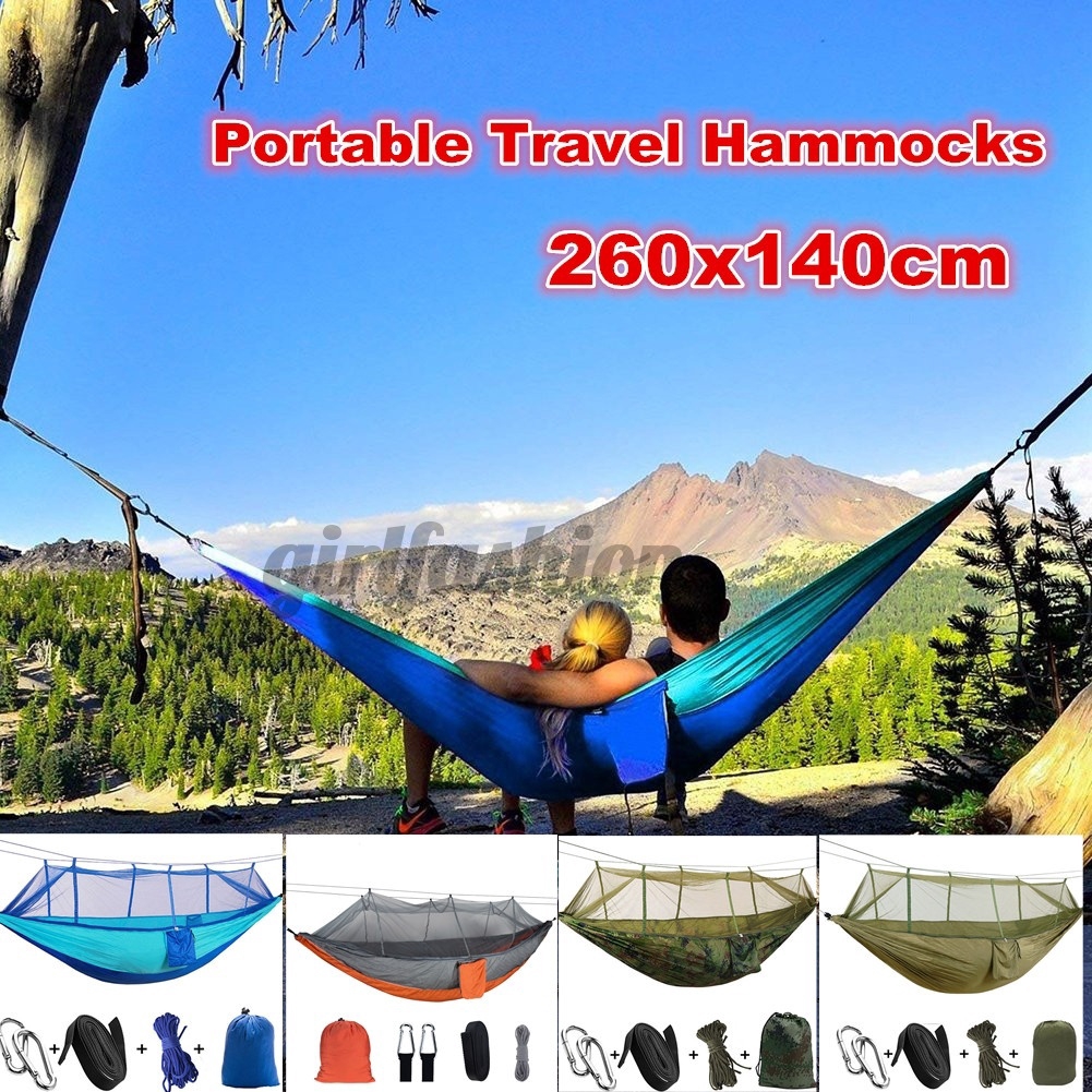Double Outdoor Person Travel Camping Hanging Hammock Bed with
