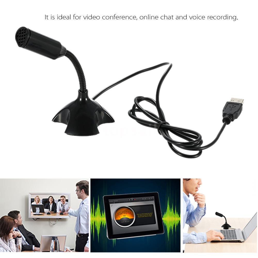 ☪เสื้อท็อป☪ ไมโครโฟนตั้งโต๊ะ Usb 360° ไมโครโฟน สามารถปรับได้ รองรับการแชทด้วยเสียง สําหรับ PC