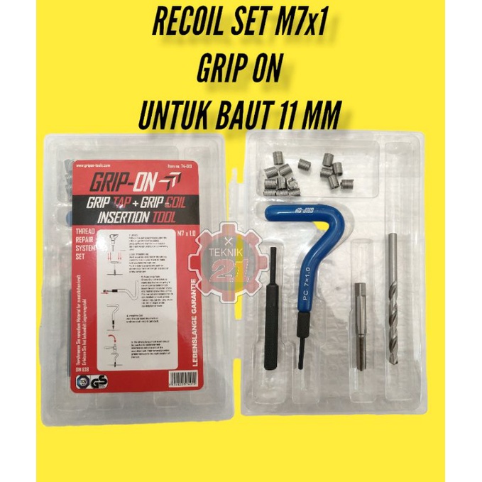 RECOIL SET M7x1 BOLT 11GRIP ON PERBOS SET BOLT 11 HELICOIL M7X1 BOLT 11
