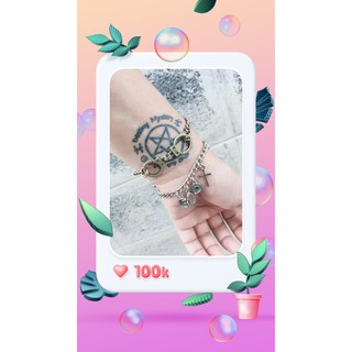 🎉🎉🎉ข้อมือโซ่ พร้อมจี้ห้อยตัวอักษร หรือจี้อื่นๆ ฟรี 4 ชิ้น🎉🎉🎉
