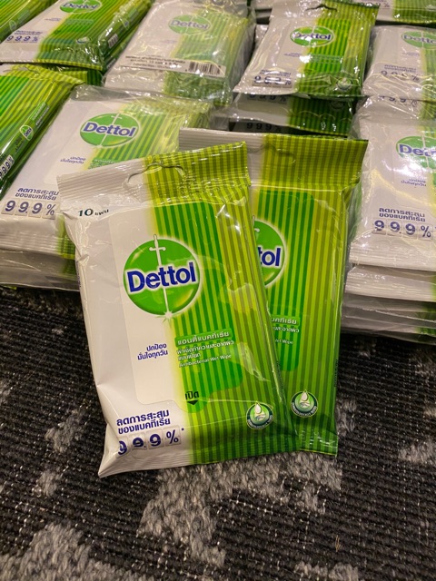 Dettol ผ้าเช็ดทำความสะอาดผิว ลดการสะสมของแบคทีเรีย 99.9%