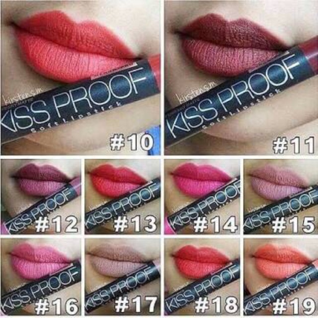 (พร้อมส่ง)3️⃣9️⃣฿ เท่านั้น!! ลิปจูบไม่หลุด(เบอร์11-19)Menow Kiss Proof Soft Lipstick