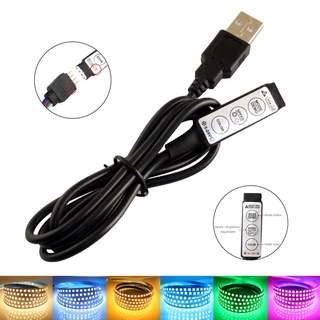 รีโมตควบคุมบลูทูธไร้สาย USB 3 ปุ่ม IR 5M LED Strip 24 ปุ่ม RGB IR หรี่ไฟได้ 5v สําหรับ 5050 3528 5054