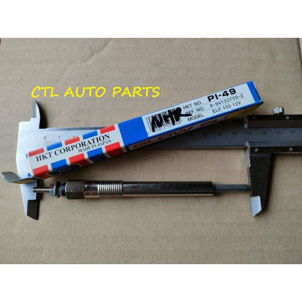 ISUZU NHR DMAX-4JA HICOM PERKASA 2.8 4JB DIESEL ENGINE GLOW PLUG ราคา 1 ชิ้น