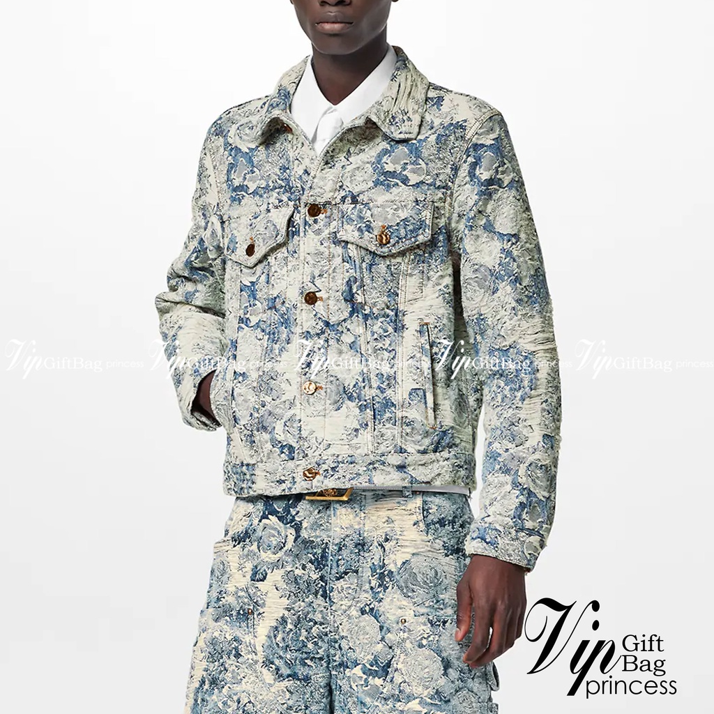 Louis Vuitton Cropped Gradient Denim Jacket (1A9T3E)  Classic denim jacket,  Denim street style, Denim jacket