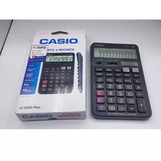 CASIO เครื่องคิดเลข ตั้งโต๊ะ หน้าจอ 12 หลัก รุ่น DJ-120D Plus พร้อมฟังก์ชั้นพิเศษ ตรวจสอบ และ ตรวจสอบซ้ำอีกครั้งได้