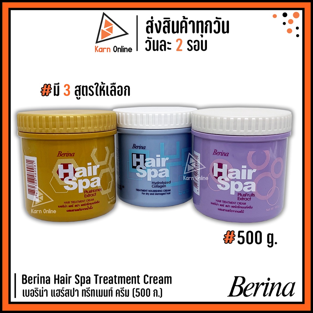 Berina Hair Spa Treatment Cream เบอริน่า แฮร์สปา ทรีทเมนท์ ครีม 500 g. (มี 3 สูตร)
