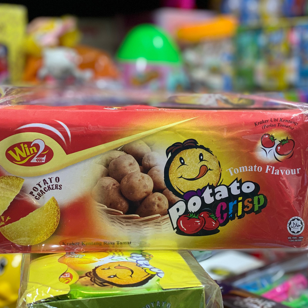 Win2 Potato Crackers Tomato Flavour 20g มี30ซอง