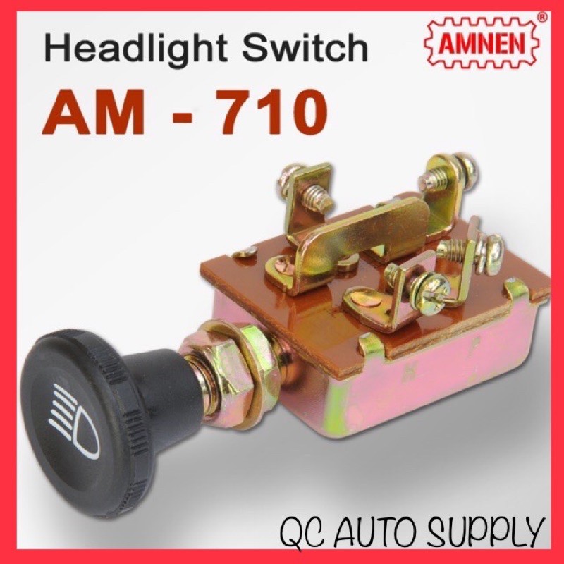 AM-710 HEAVY DUTY UNIVERSAL HEADLIGHT SWITCH 2WAY SWITCH สําหรับการใช้งานบน: UNIVERSAL VEHICLE & TRU