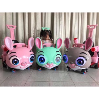 New‼️  Bunny Car รถกระต่าย 2มอเตอร์ โยกได้ หมุนได้ บังคับรีโมทได้ มีmp3