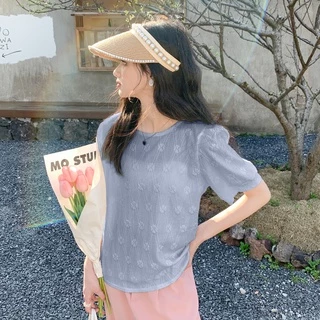 QKshop เสื้อเชิ้ตลายดอกไม้💐✨เสื้อเชิ้ตลายดอกไม้ 🌷 🌼 ทรงหลวม แขนพัฟ สไตล์หน้ารักสุดเก๋ 🌼สีพื้นโทนสว่างมีให้เลือก 3 สี🌈