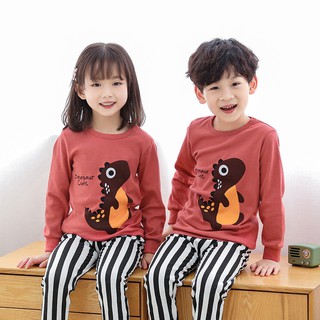 K175 ชุดนอนเด็ก ชุดนอนเด็กโต  ชุดนอนเด็กแขนยาว  100% COTTON ใส่นอนก็น่ารักใส่เที่ยวก็ได้