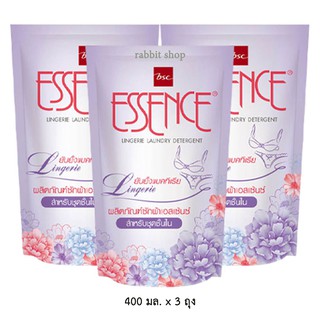 เอสเซนซ์ ( ESSENCE ) น้ำยาซักชุดชั้นใน 400 มล. x 3 ถุง