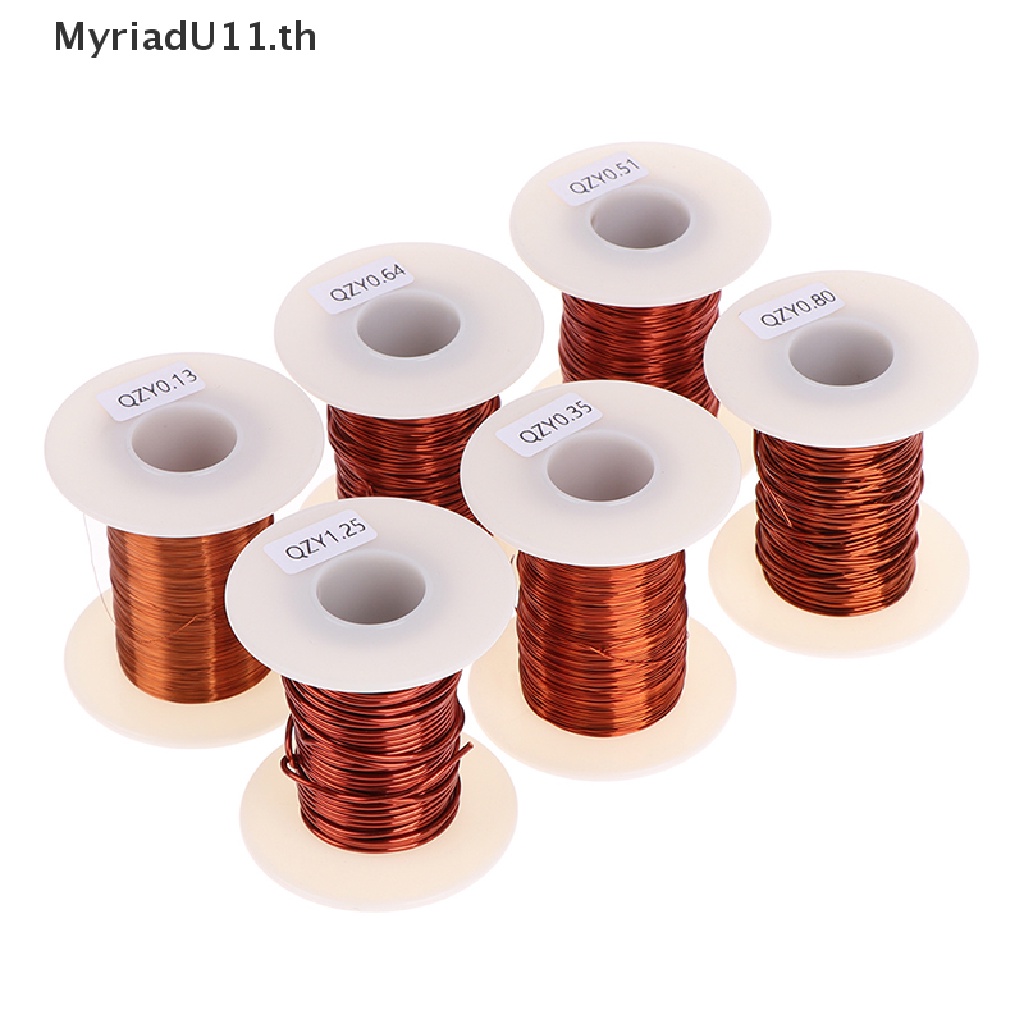 【MyriadU】ลวดแม่เหล็กเคลือบทองแดง 0.13 มม. เป็น 1.25 มม. 100 กรัม
