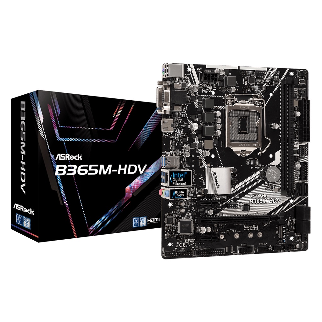 1151v2 ASROCK B365M-HDV M.2 พร้อมส่ง