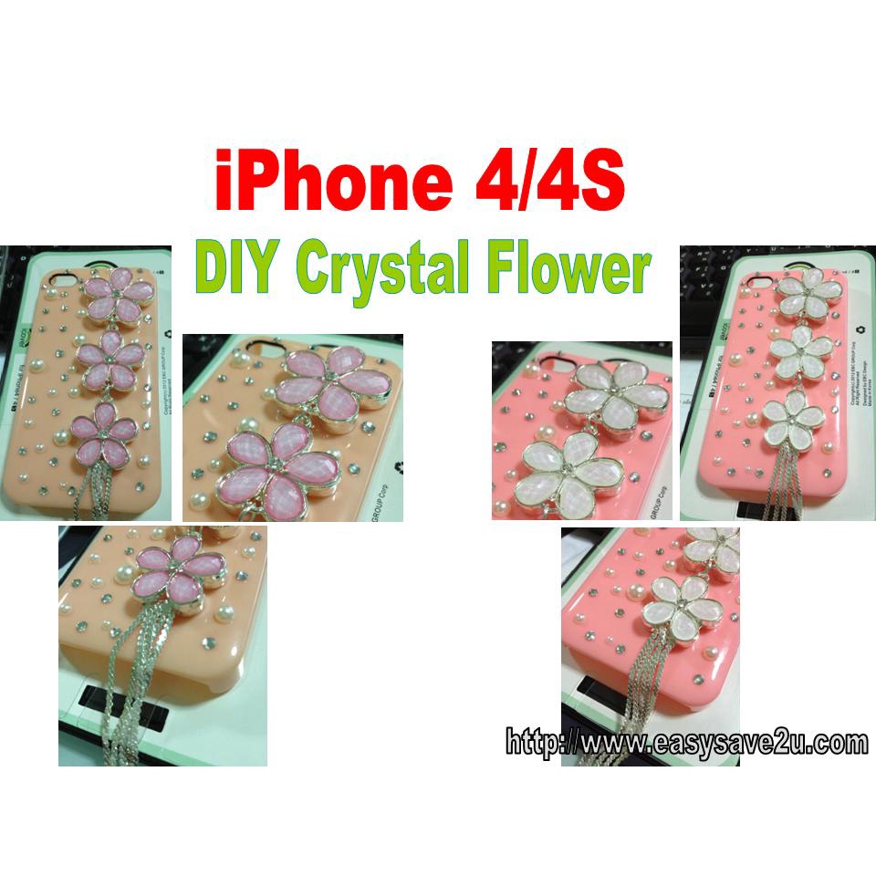 ใช้งานจริง หรือสะสม iPhone 4/4S DIY case ลายดอกไม้