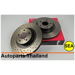 จานเบรกหน้า  BREMBO  รุ่น  XTRA สำหรับ SUBARU FORESTER SG,SH,SJ  ปี 03 -&gt; (1เซต2ชิ้น)