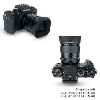 Jjc เลนส์ฮู้ดโลหะ พร้อมฝาปิด แบบเปลี่ยน สําหรับ Fujifilm XF 33 มม. F1.4 R LM WR XF 23 มม. F1.4 R LM WR (เปลี่ยนเลนส์ Fuji LH-XF23-2)