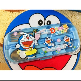 ชุดช้อนส้อม ตะเกียบ ของเด็กมี 2 ลาย