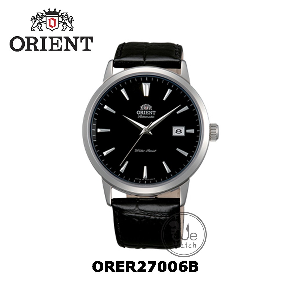 Orient นาฬิกาข้อมือผู้ชาย รุ่น ORER27006B ระบบ AUTOMATIC ตัวเรือน Stainless หน้าปัดสีดำ สายหนังแท้ขนาด 22 มม.