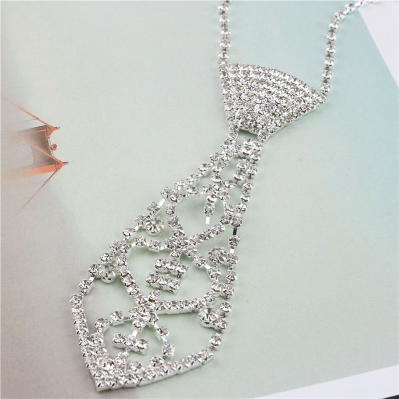 CPY ผู้หญิง Glitter สําหรับ Rhinestone เนคไทปรับเครื่องประดับสร้อยคอ