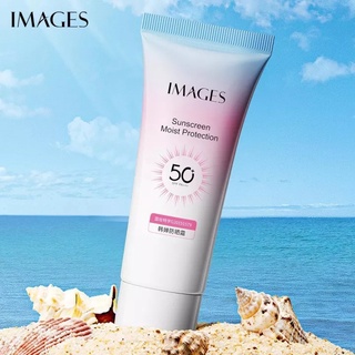 IMAGESครีมกันแดด SPF50 กันแดดหน้า กันแดดตัว กันแดดซึมไว ไม่เหนียว กันแดดยอดนิยม Sunscreen Moist Protection 30g-0816