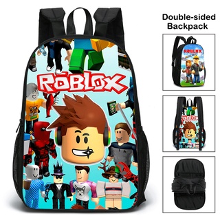 กระเป๋าเป้สะพายหลัง ลายการ์ตูน Roblox สองด้าน สําหรับนักเรียน