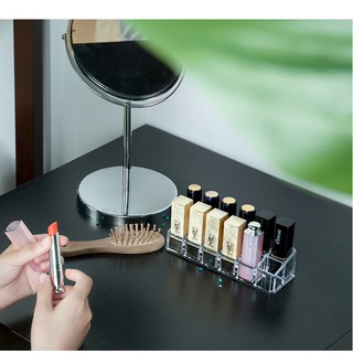 muikid COD ⭕ ชั้นวางลิปสติก COSMETIC ORGANIZER  กล่องใส่ลิปสติก 12ช่อง