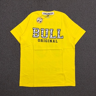 Mooneyes X BULL ORIGINAL เสื้อยืด สีเหลือง พรีเมี่ยม ของแท้