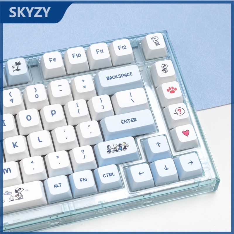 Snoopy Keycaps LDA Profile Class MDA Profile Cartoon Anime PBT Dye Sublimation เชิงกล คีย์บอร์ด Keyc