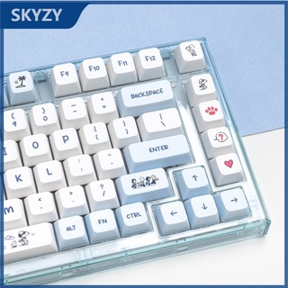 Snoopy Keycaps LDA Profile Class MDA Profile Cartoon Anime PBT Dye Sublimation เชิงกล คีย์บอร์ด Keycap