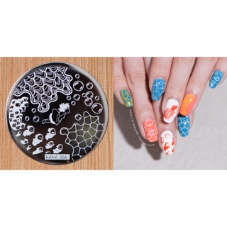 Nail art plate (hehe-66) แผ่นพิมพ์ลายเล็บ