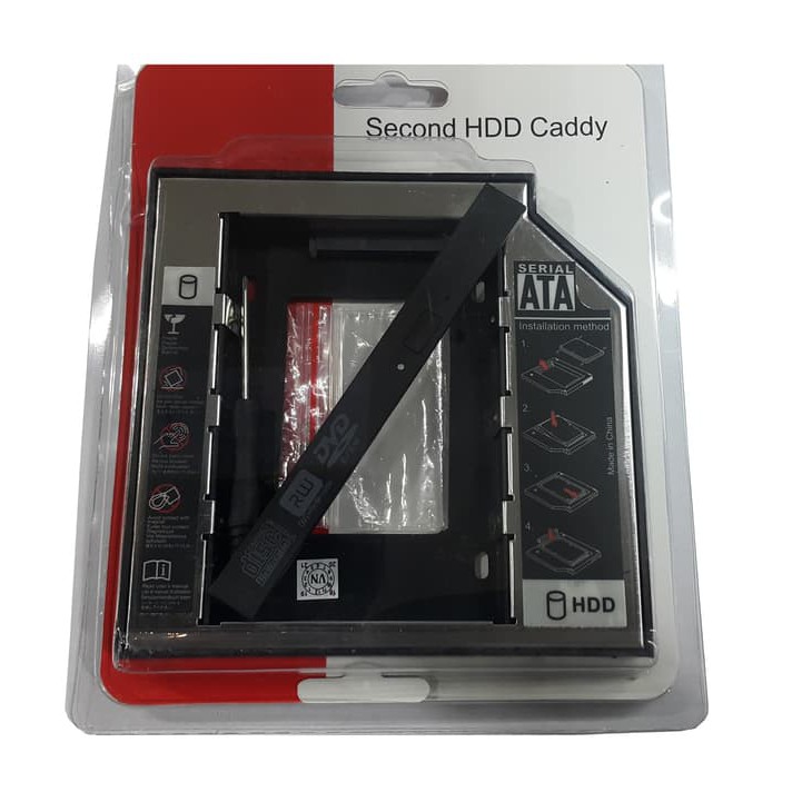 HDD Caddy ความหนา 12.7 มม. ช่อง DVD SATA เป็นสล็อต HDD SSD CADDY