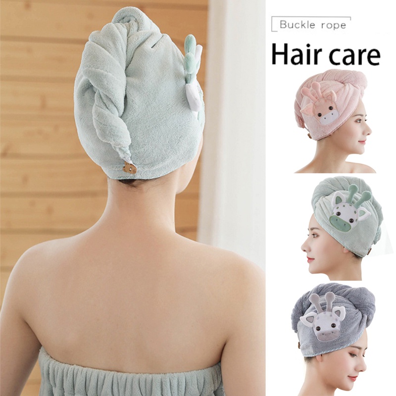 Hair Dry Cap Girl's Hair Drying Hat Quick-dry Hair Towel Cap Hat Super  Absorption Turban Hat Bath Hat Microfiber Solid | Shopee Thailand