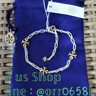 พร้อมส่ง TORY BURCH ROXANNE CHAIN DELICATE BRACELET/new ivory,coral.