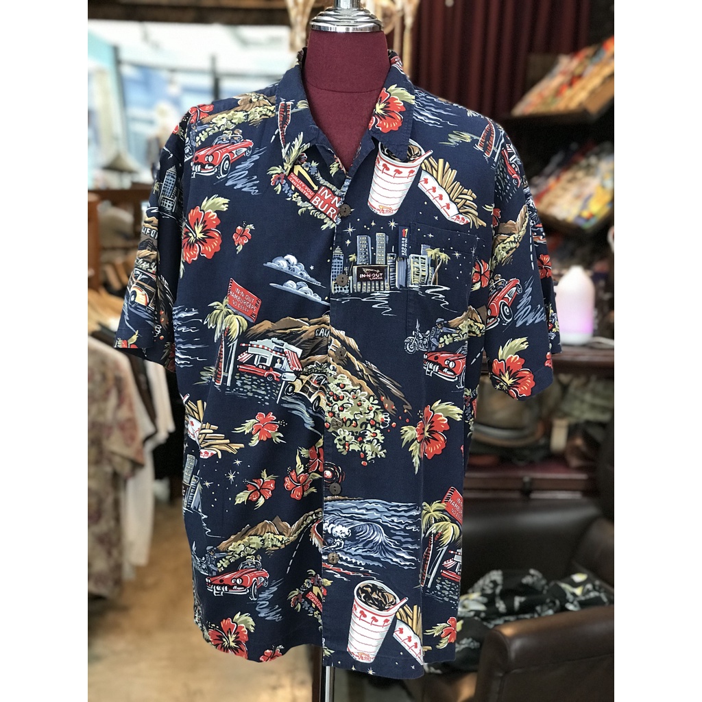 เสื้อฮาวาย Hawaiian Shirts Brand : IN-N-OUT BURGER / PRE-OWNED SHIRT