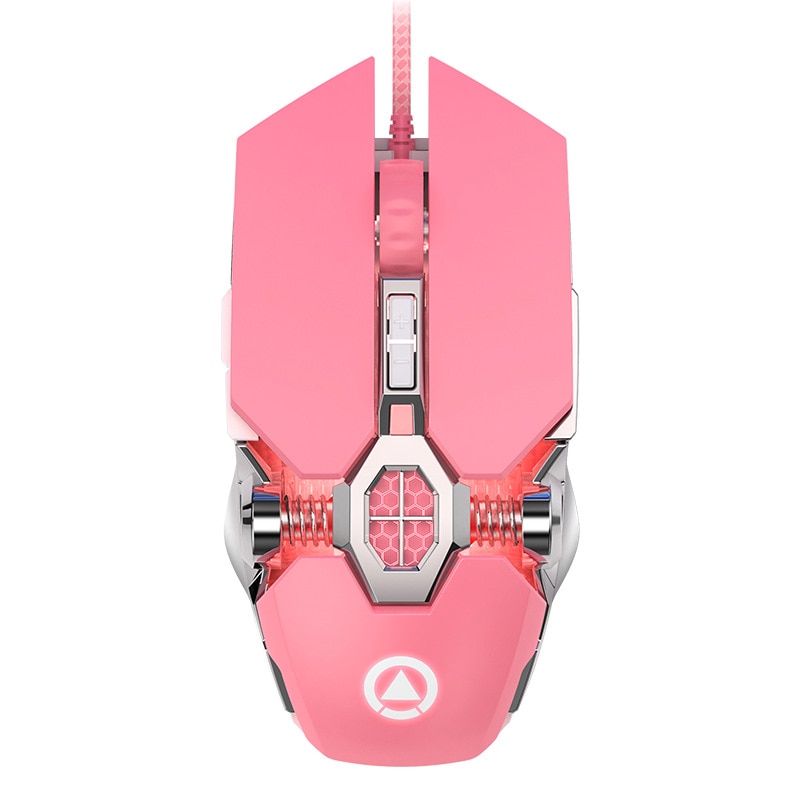 3200Dpi Pink Gaming Mouse Wired Girls Cute Mechanical Mouse Gaming ...