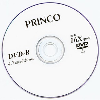 Princo แผ่นดีวีดี รุ่น DVD-R 16X ( 1แพ็ค/10 แผ่น ) ของแท้ 100%