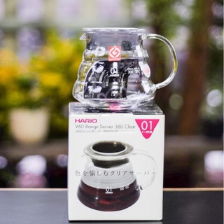 (พร้อมส่ง)[HARIO]เหยือกเสิร์ฟกาแฟ Hario V60 Range Server Glass 01 360ml