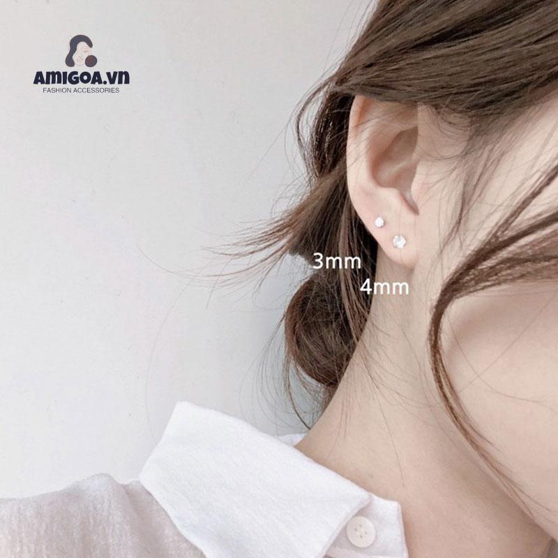 กระดูกอ่อนสแตนเลสหูสตั๊ดคริสตัลเพทายต่างหูเจาะเครื่องประดับเหล็ก ราคา ถูกที่สุด ดีลบีเคเค แกลเลอรีภาพที่ 9