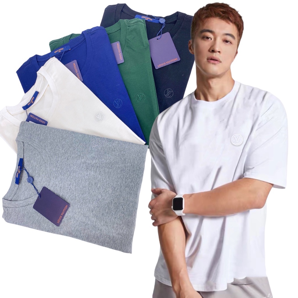 TopBrands คุณภาพพรีเมี่ยม 1:1 L0UIS VUITT0N เสื้อยืด lelaki baju tshirt ผู้ชายเสื้อยืดผ้าฝ้าย viral