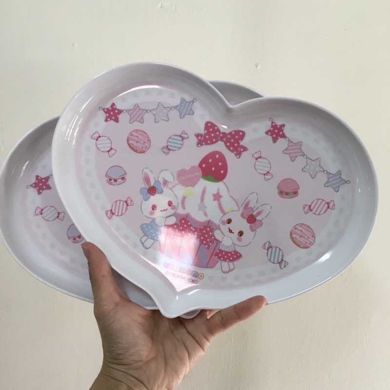 (มือ1) Srithai Superware ถาดหัวใจ 10.5 นิ้วเข้าไมโครเวฟได้