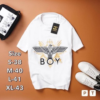 เสื้อยืด​คอกลม​ป้าย BOY