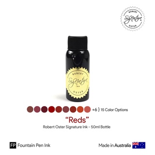 Robert Oster "Reds" Signature Ink 50ml Bottle - หมึกโรเบิร์ตออสเตอร์ ชุดสีแดง ขนาด 50 มล.