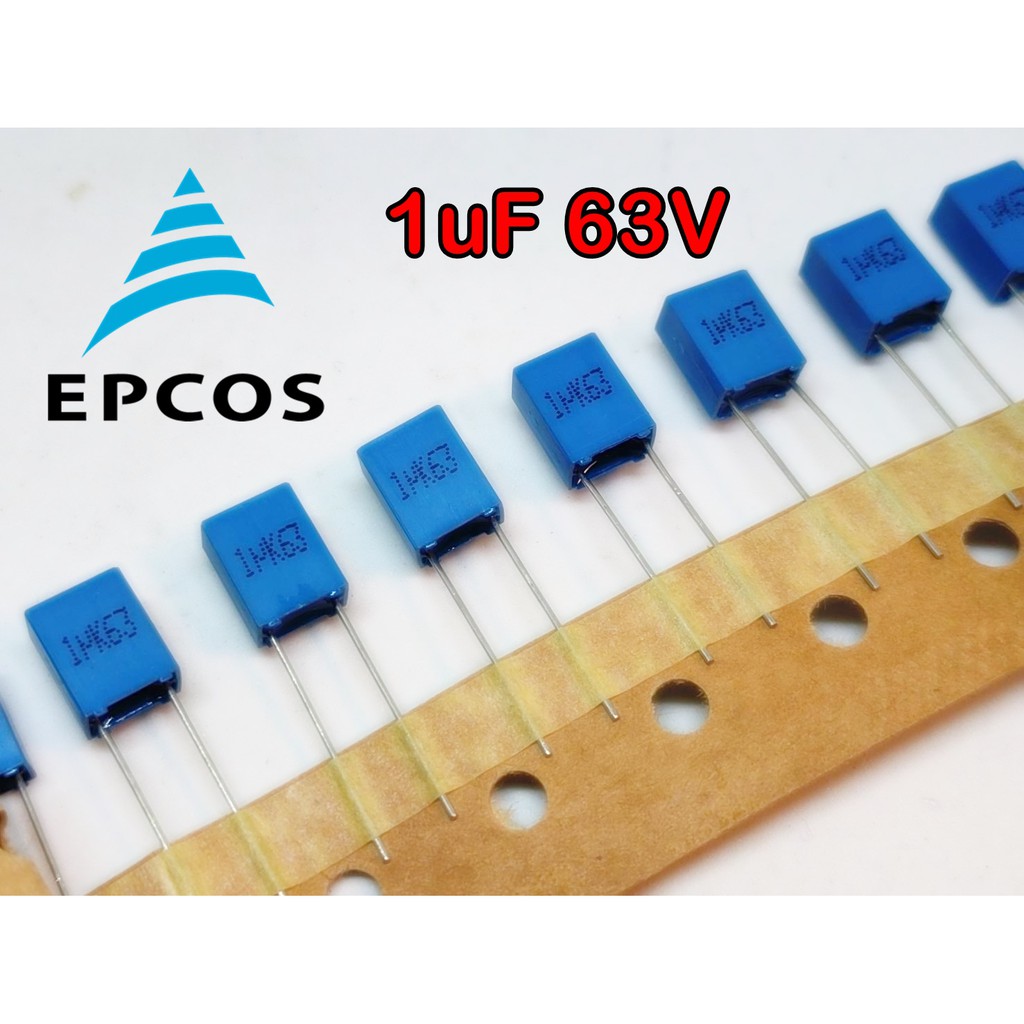(10 ชิ้น) 1uF 63V 100V capacitor ตัวเก็บประจุ EPCOS MKT 105