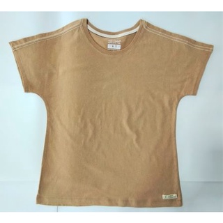 กรีนเนทเสื้อยืดผู้หญิงคอปาด  แขนในตัว สีตุ่น ออร์แกนิค    Organic Cotton