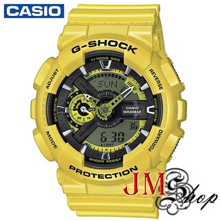 Casio G-Shock นาฬิกาข้อมือผู้ชาย สีเหลือง สายเรซิน รุ่น GA-110NM-9ADR